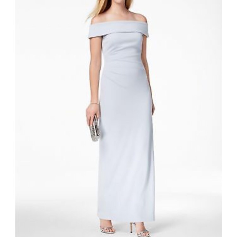 Vince Camuto Light Blue Off the Shoulder Gown